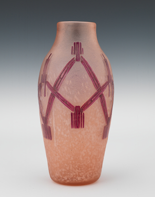 A Legras Cameo Glass Vase Pink tone