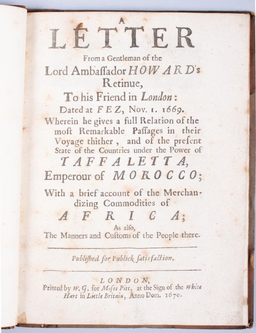 A LETTER FROM A GENTLEMAN OF THE