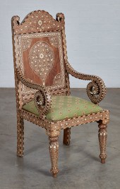 A LEVANTINE INLAID HARDWOOD AR