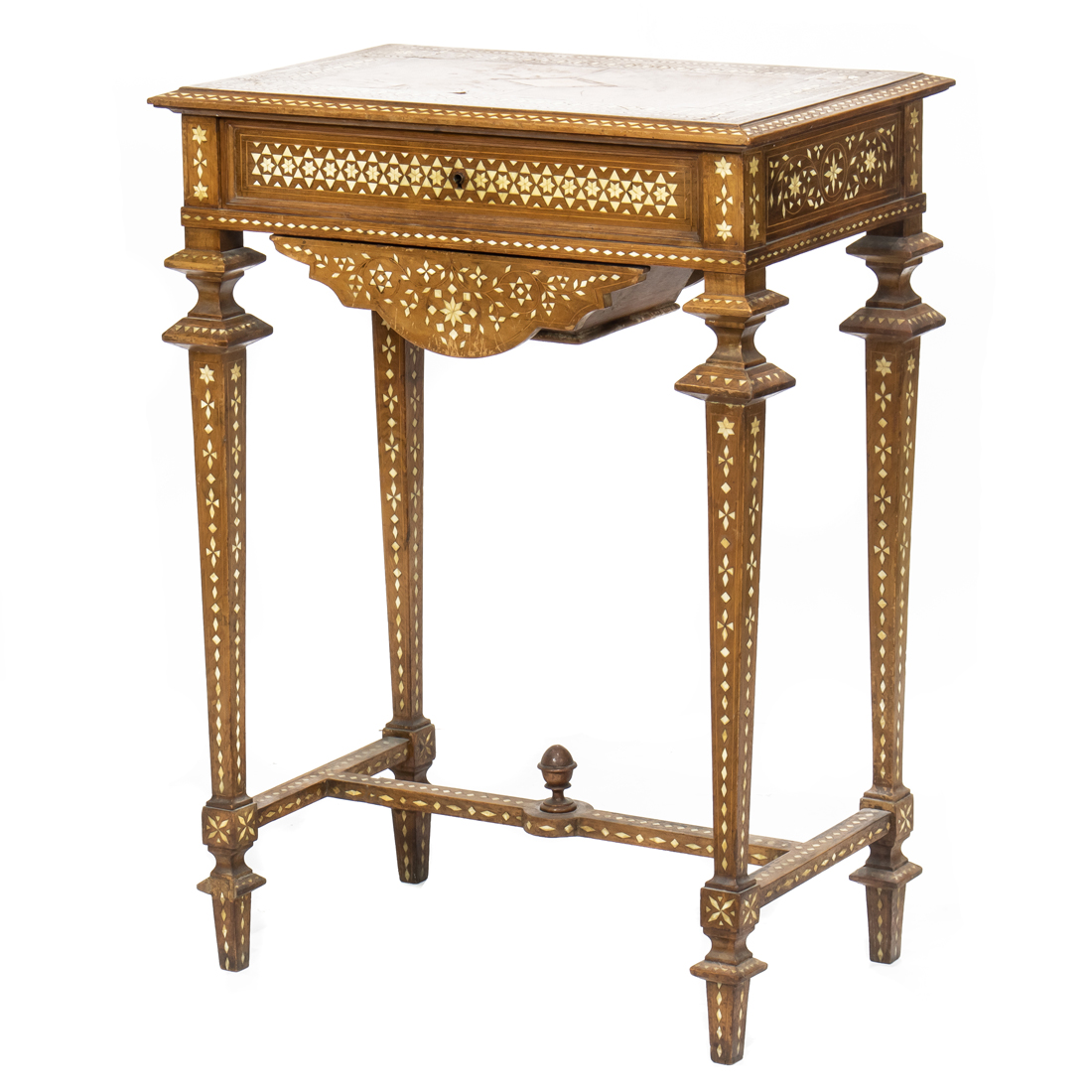 A LEVANTINE INLAID TABLE A