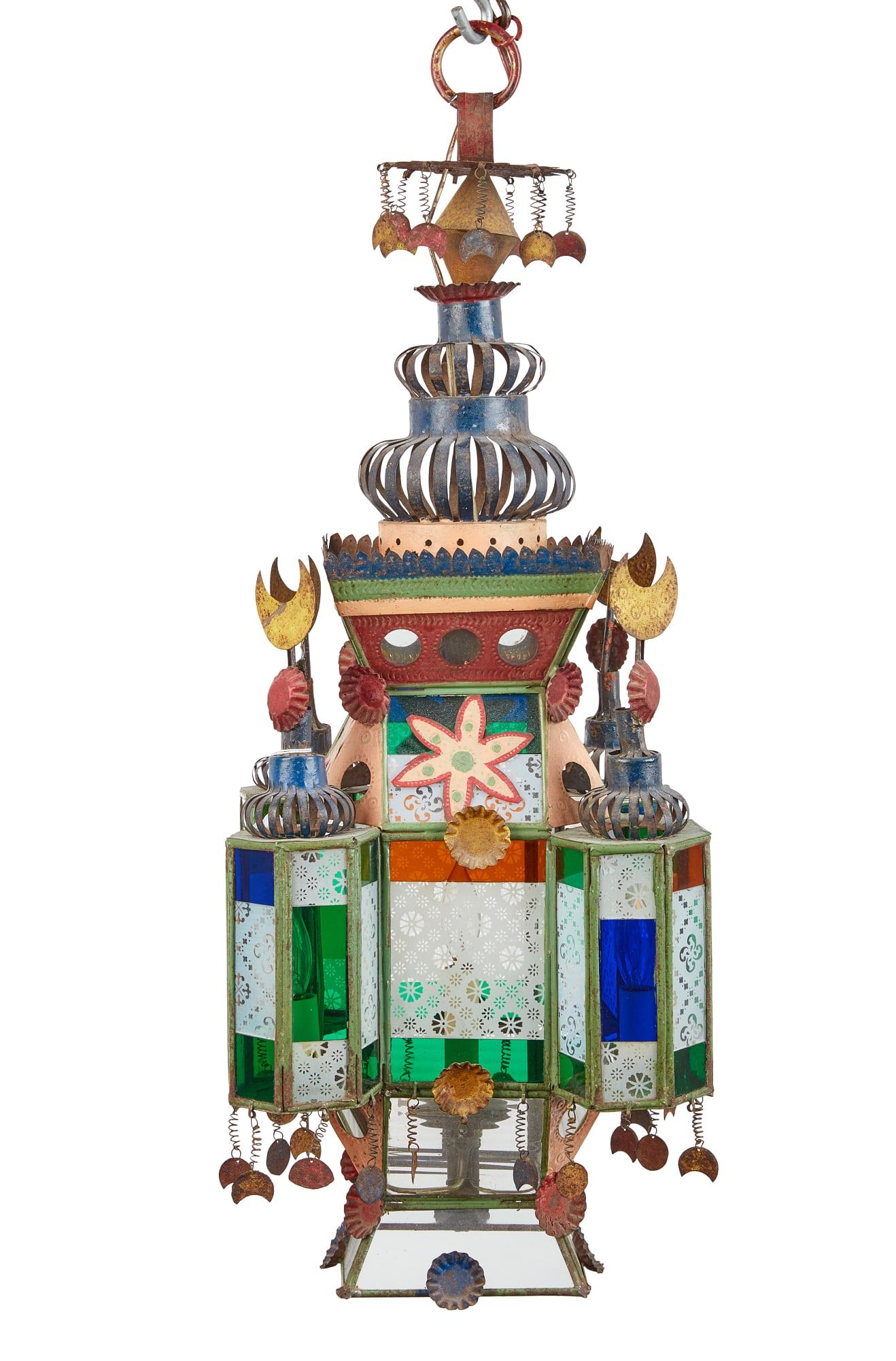 A LEVANTINE STYLE GLASS AND METAL