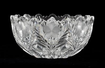 A Libbey Cut Glass Bowl American