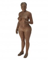 A LIFESIZE COLONIAL AFRICAN SC