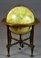 A Lighted Terrestial Globe On
