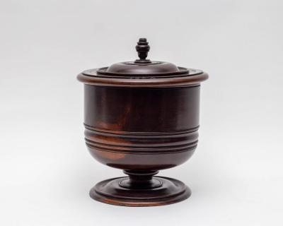 A lignum vitae wassail bowl and