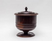 A lignum vitae wassail bowl an