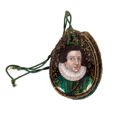 A Limoges enamel draw purse,