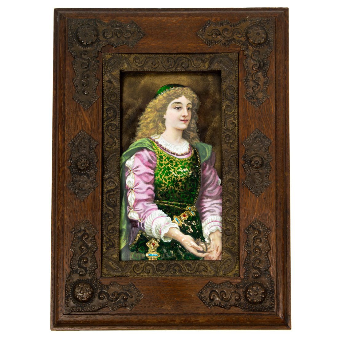 A LIMOGES 'JEWELED' ENAMEL ON