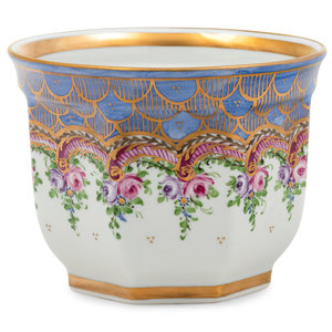A Limoges Painted Porcelain Cache