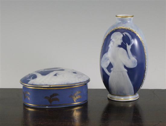 A Limoges pate-sur-pate vase