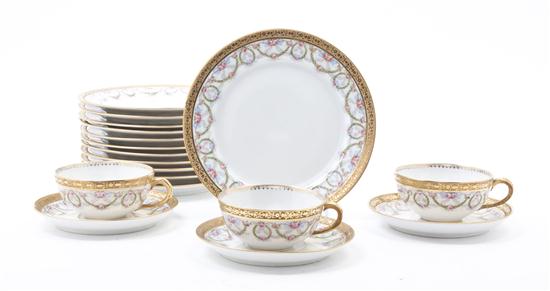A Limoges Porcelain Partial Dessert