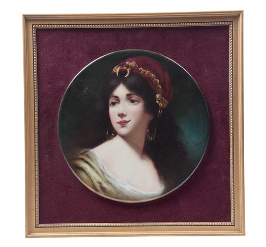 A Limoges Porcelain Plaque of