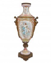 A LIMOGES PORCELAIN URNA Limog