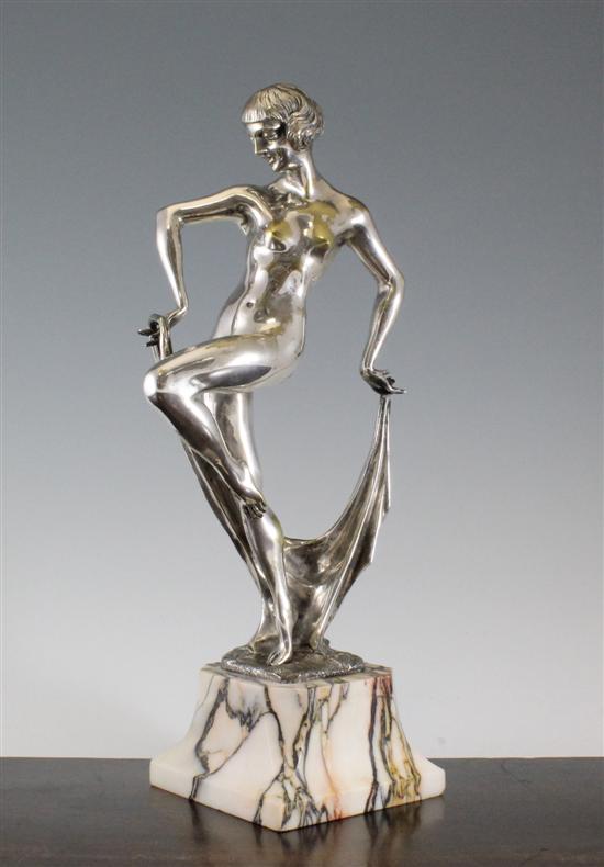 A Limousin silvered bronze Art Deco