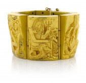 A Line Vautrin gilt bronze Les