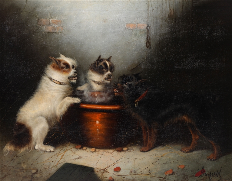 "A Little Too Hot" Oil on canvas of