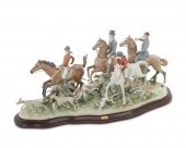 A LLADRO "FOX HUNT" PORCELAIN