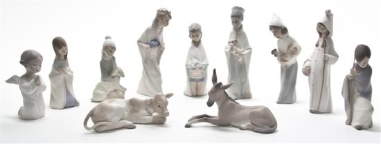 A Lladro Porcelain Partial Nativity