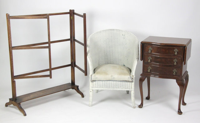 A Lloyd-Loom type armchair a