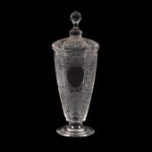 A Lobmeyr glass vase and cover