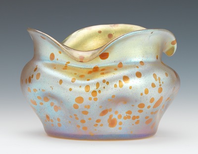 A Loetz Oil Spot Bowl Iridescent