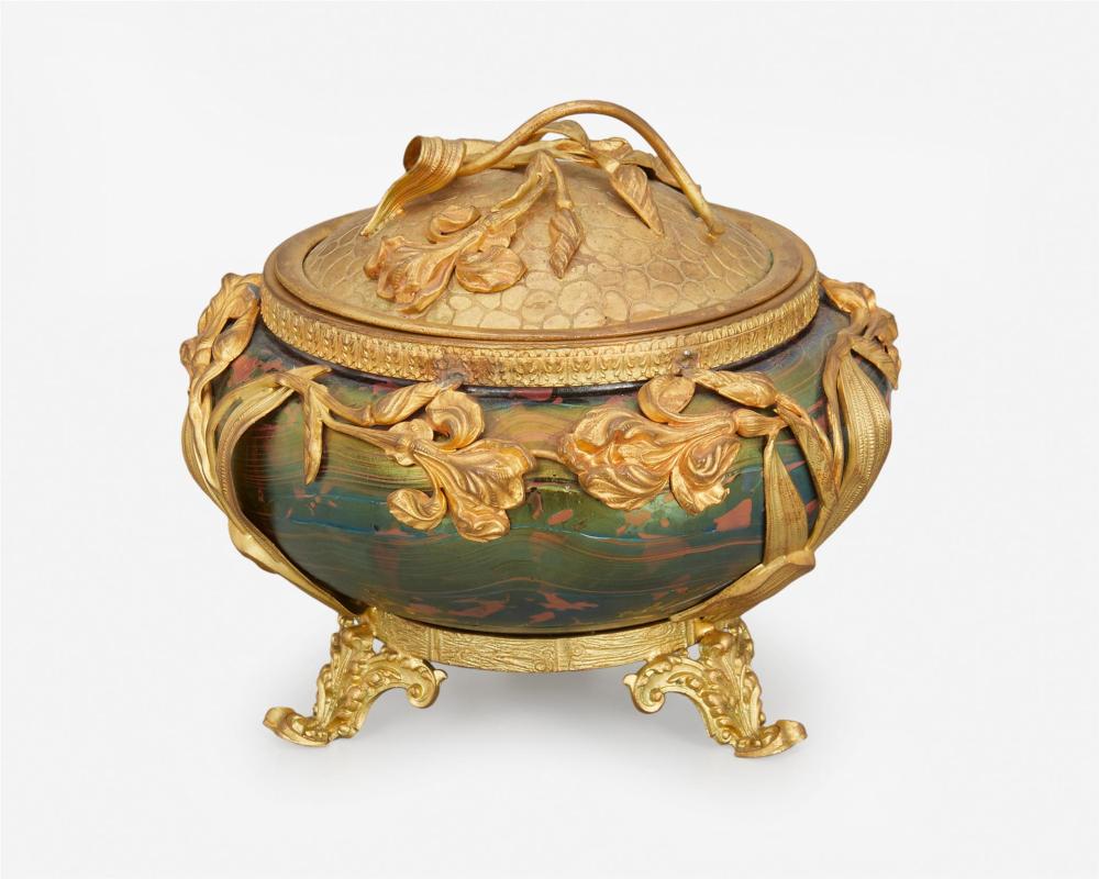 A LOETZ-STYLE GILT-METAL MOUNTED