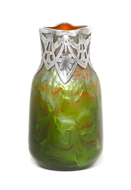 A Loetz Titania Silver Overlay Vase