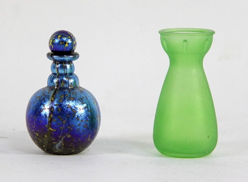A Loetz type iridescent glass scent