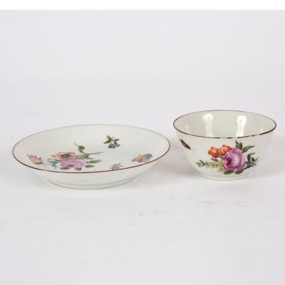 A London decorated porcelain tea