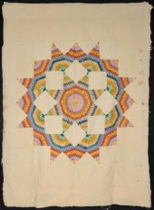 A LONE STAR QUILT IN FEEDSACK