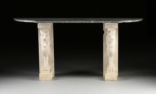 A LONG FRENCH NEO-GREC STYLE MARBLE