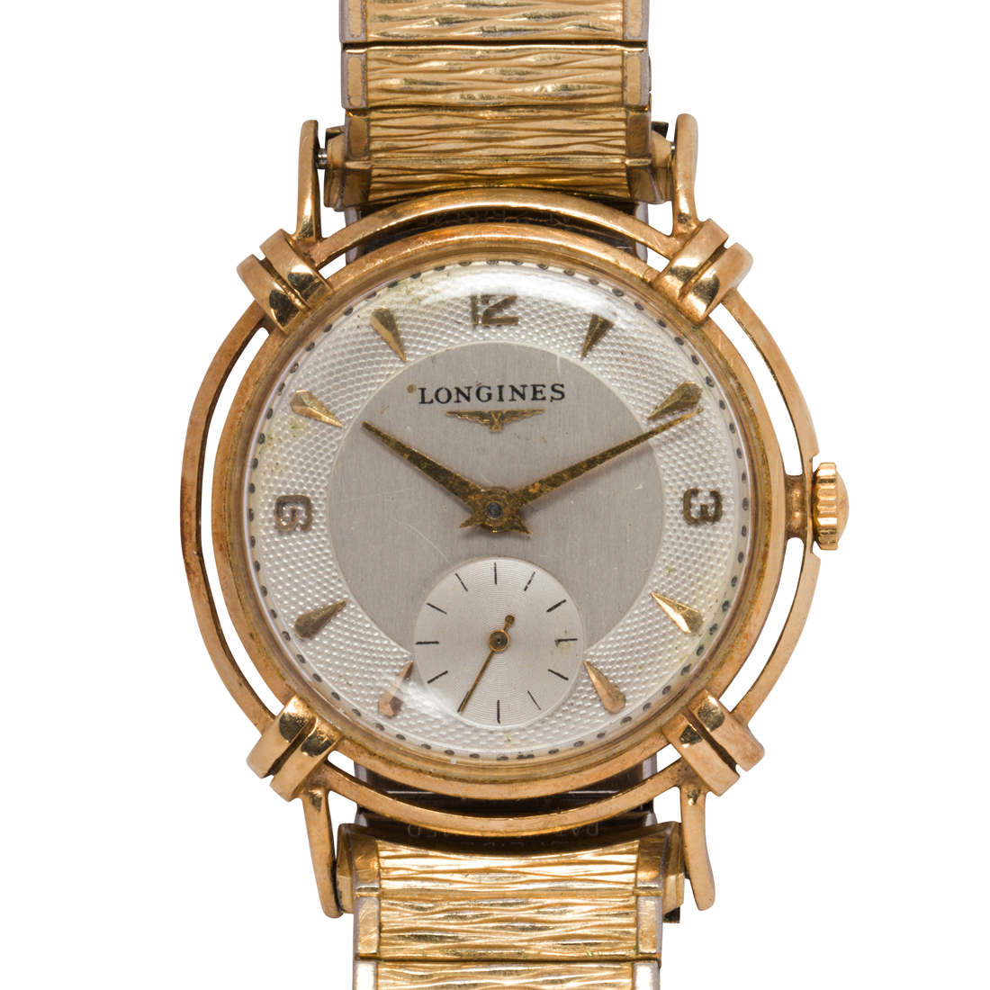 A LONGINES 14K GOLD WATCH A