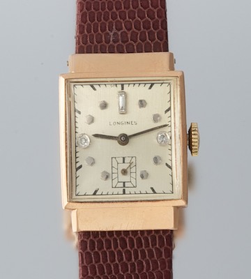 A Longiness 14k Gold Wrist Watch