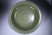 A LONGQUAN TYPE CARVED LARGE D