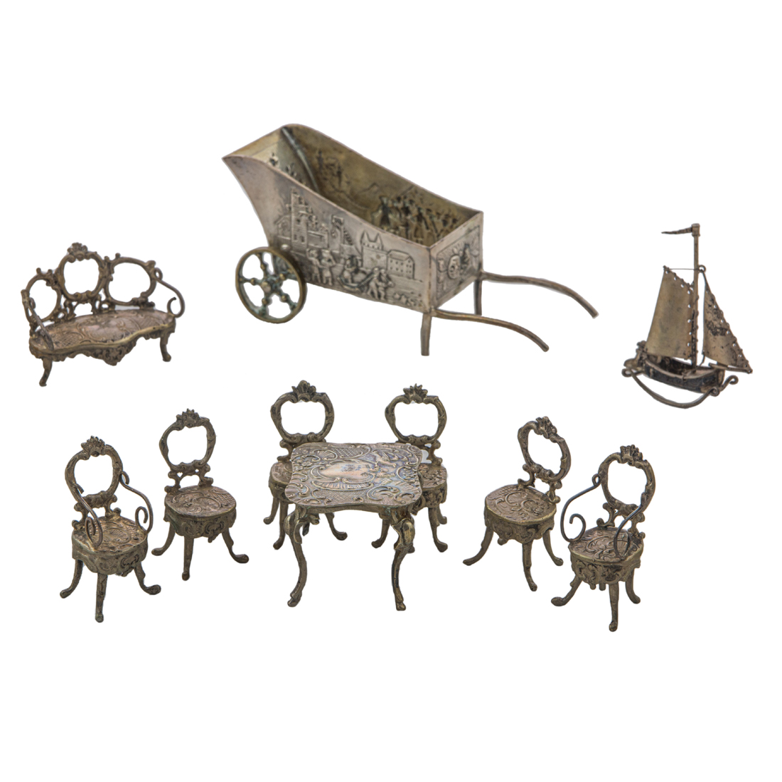 A (LOT OF 10) ROCOCO STYLE .800