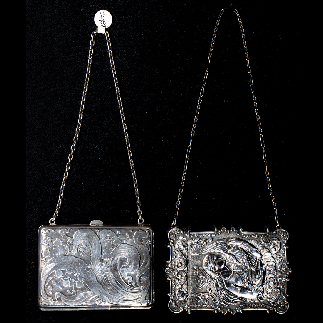 A (LOT OF 2) ART NOUVEAU SILVER