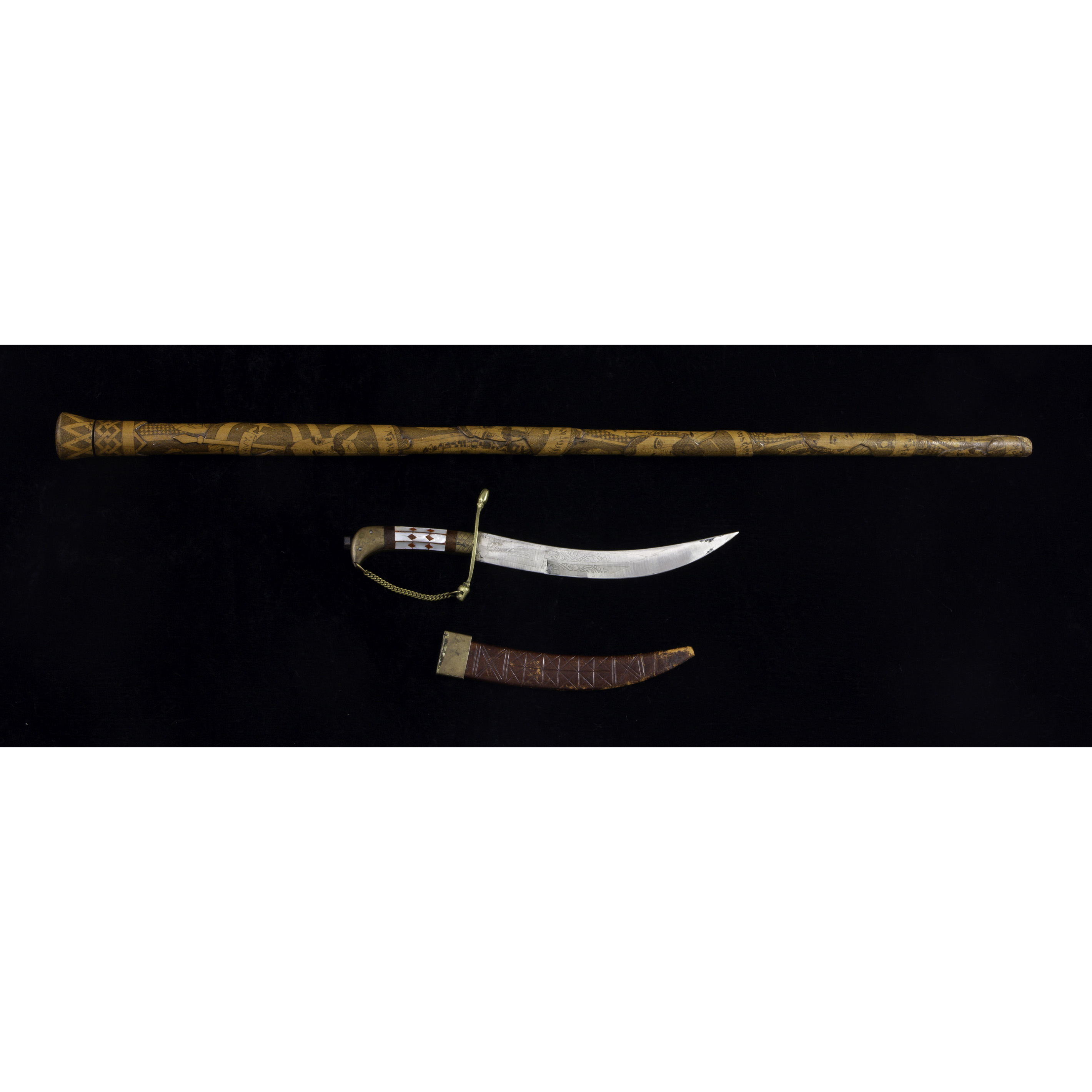 A (LOT OF 2) PERSIAN WALKING CANE