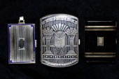 A (LOT OF 3) ART DECO SILVER C