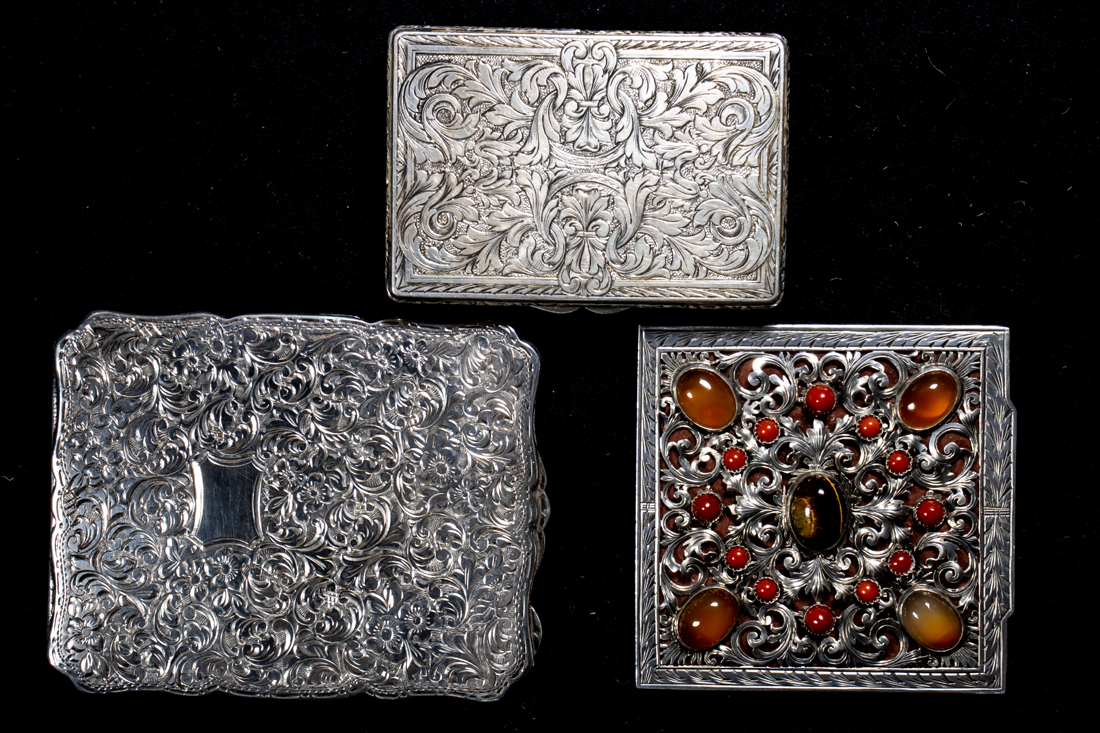 A (LOT OF 3) EUROPEAN SILVER