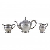 A (LOT OF 3) STERLING TEA WARE