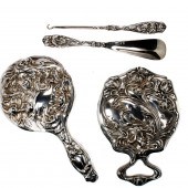 A (LOT OF 4) ART NOUVEAU STERL
