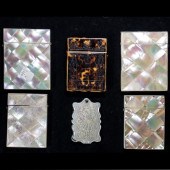 A (LOT OF 5) MOTHER OF PEARL O