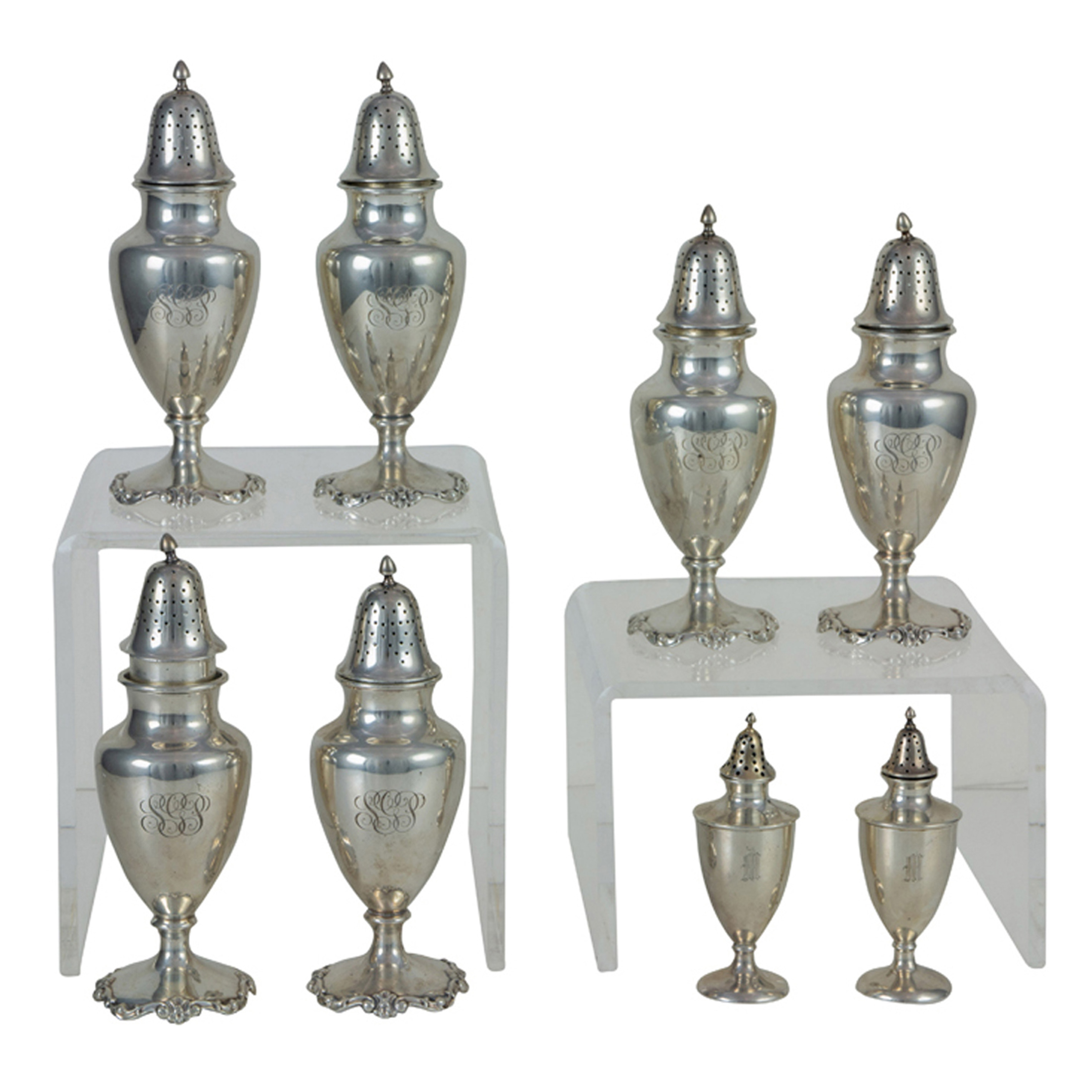 A (LOT OF 8) SHREVE STERLING SALT