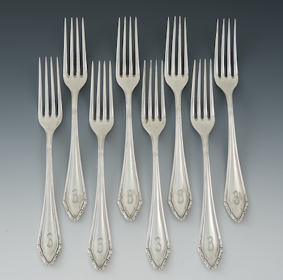 A Lot of Eight German Silver