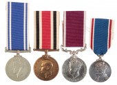 A LOT OF FOUR MEDALS GVI India