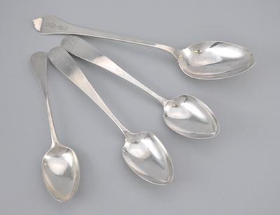 A Lot of Four Silver Serving Spoons