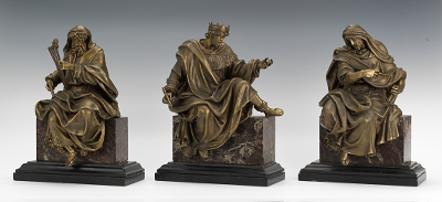 A Lot of Large Bronze Bookends