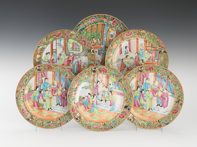 A Lot of Rose Medallion Porcelain