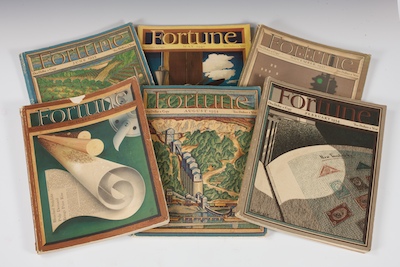 A Lot of Six Fortune Magazines