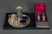 A LOT OF SMALL STERLING TABLE